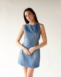 Free People - Atlas Denim Mini Dress