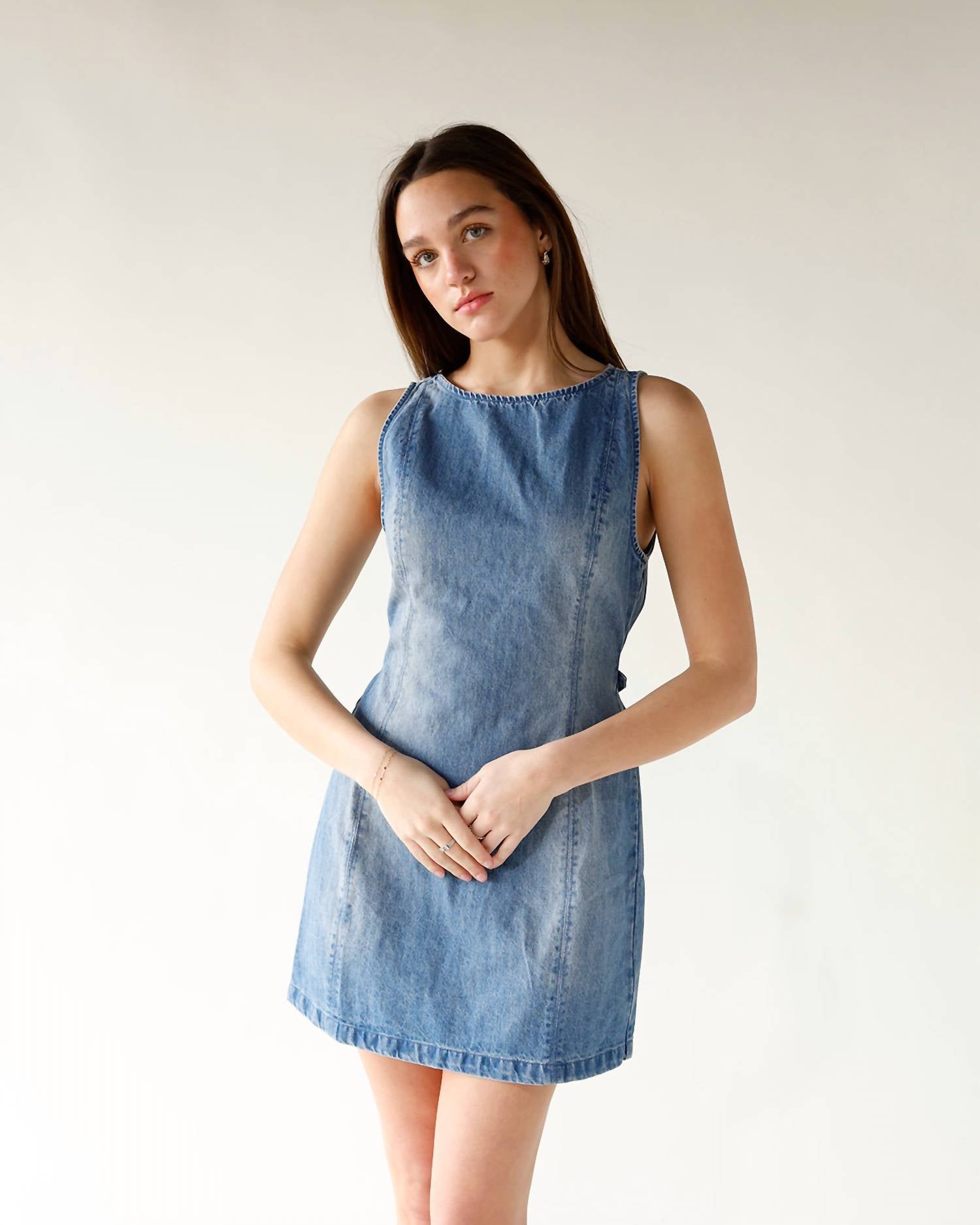 Free People - Atlas Denim Mini Dress