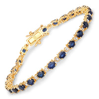 Diana M Jewels - Women's Oval Natural Sapphire Bracelet (5.58 Ct) - Elegant