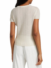 Vince - Waffle Knit Short Sleeve Crew Neck Top