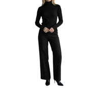 Ambar - Mock Neck Long Sleeve Cotton Rib Top