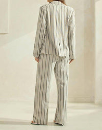Able - Striped Linen Blend Trouser Pants