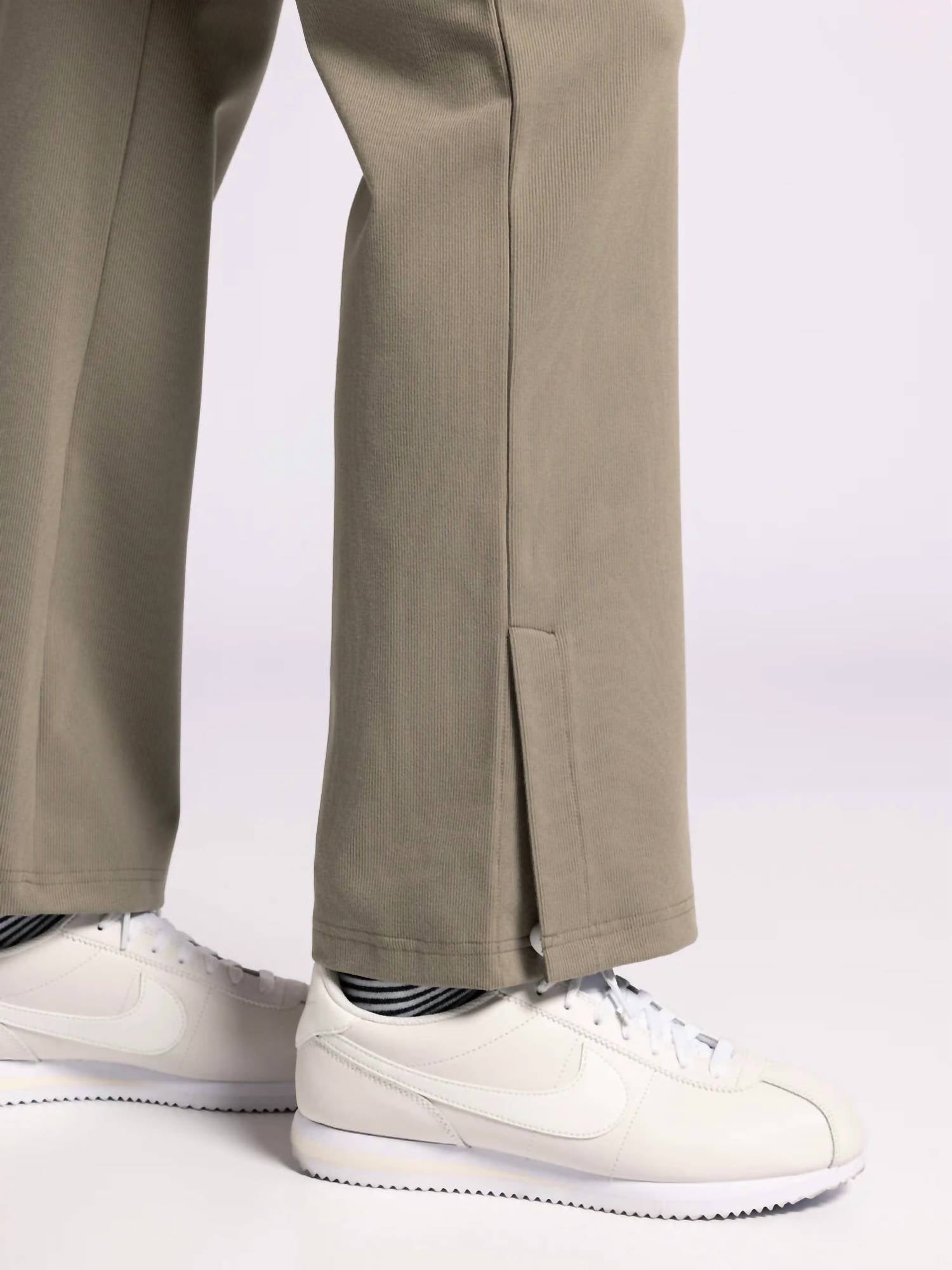 Thread & Supply Izzy Elastic Waistband Pants in vetiver rib hoc autumn - women's pants - view 5