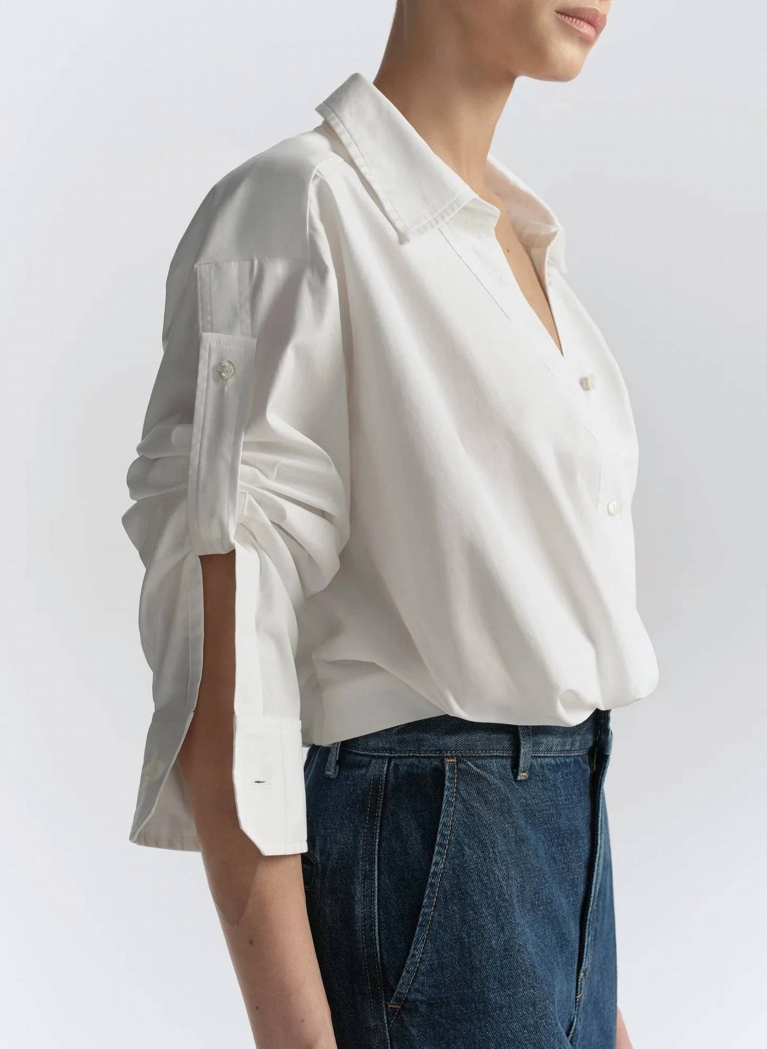 A.L.C. - Leo Cropped Cotton Shirt