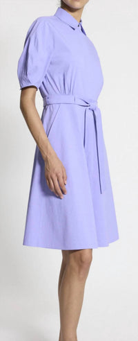Theory - Puff Sleeve Belted Mini Dress