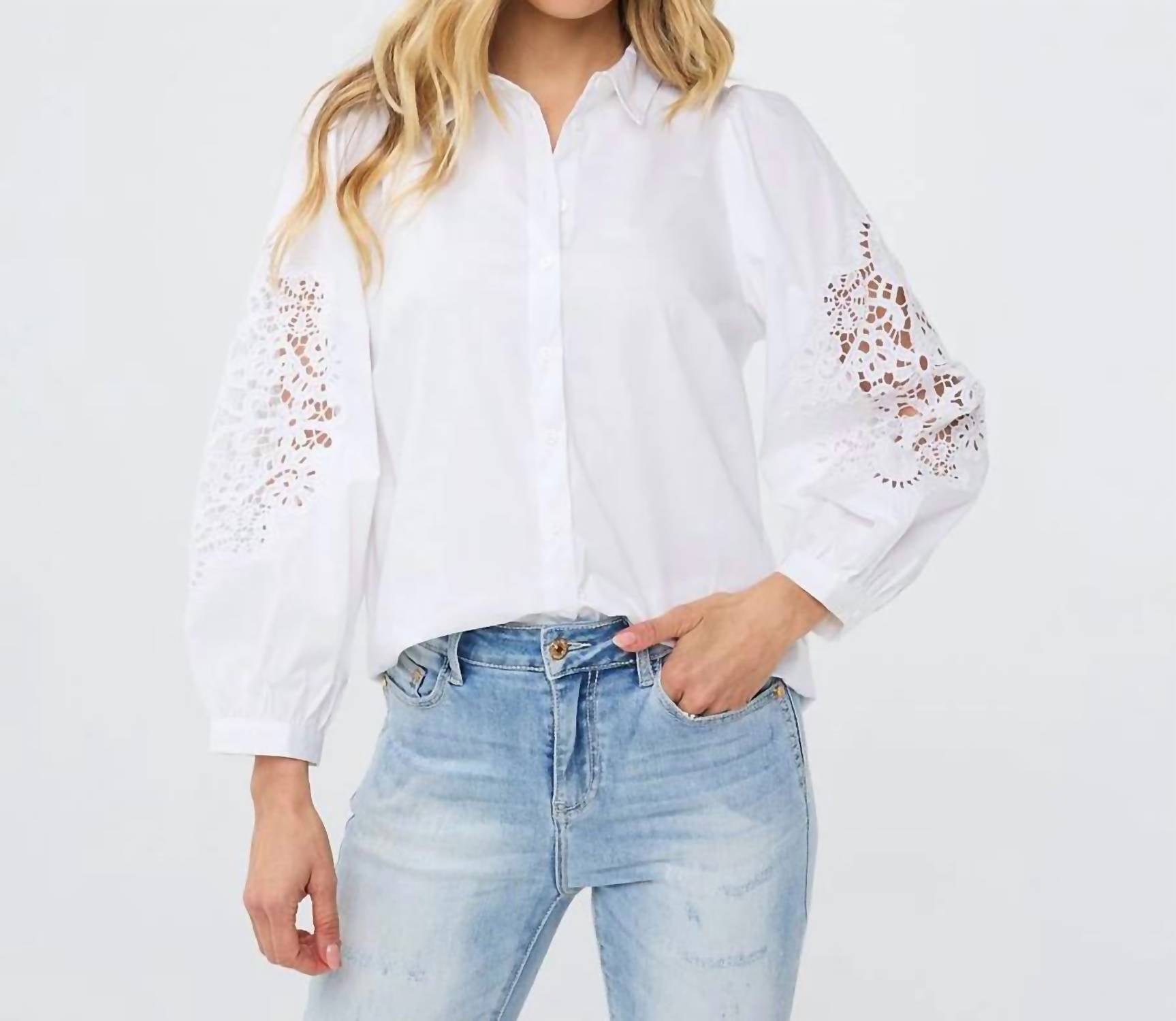 Esqualo - Wita Lace Sleeve Blouse