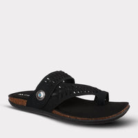 Mykos Women's Scarlett Toe Ring Sandal in black - women's sandal - alternate view