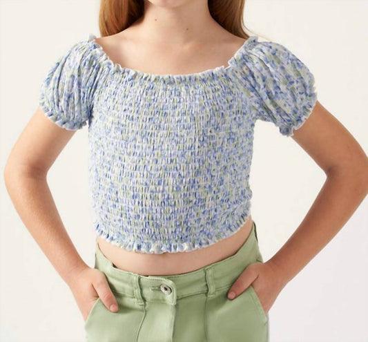 Mayoral - Girls' Monet Cropped Honeycomb Blouse