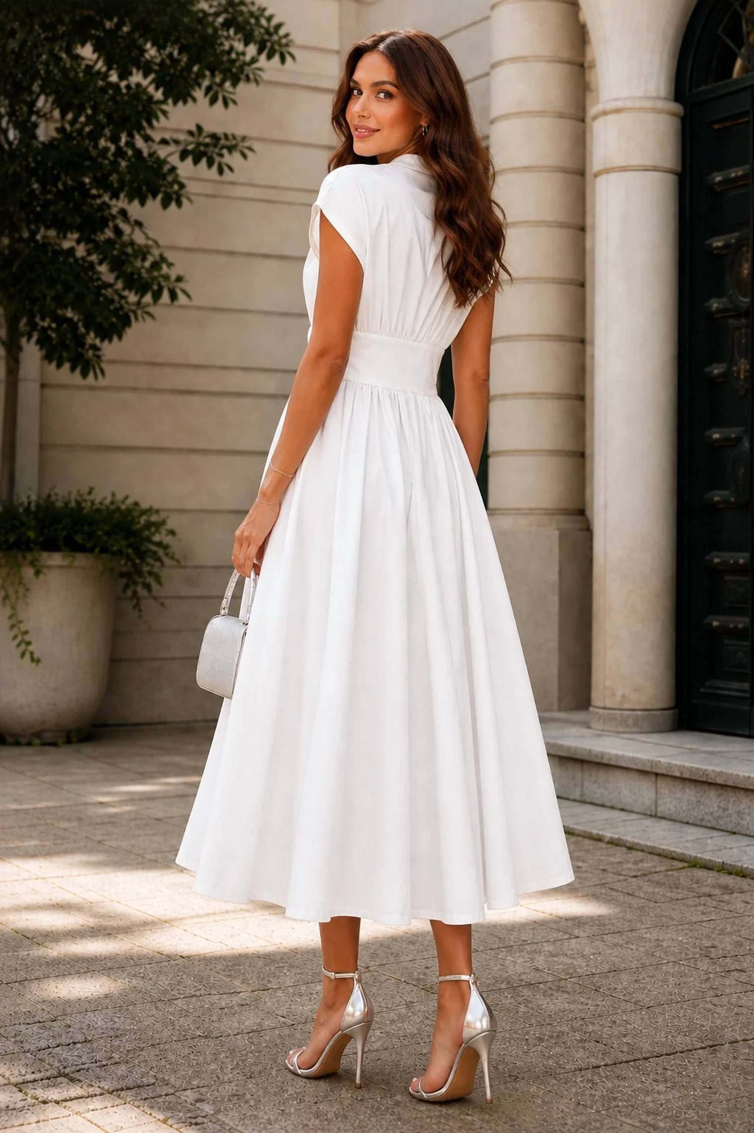 N By Nancy - Sculpted Belted A-line Maxi Dress