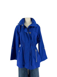 Tyler Boe Women's Newport Rain With Hood Jacket in blue - women's jacket