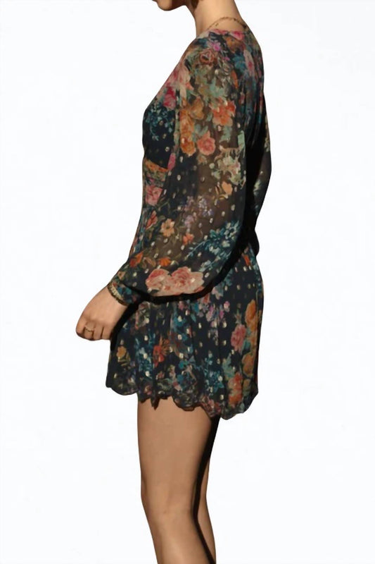 RAFA FLORAL-PRINT CHIFFON MINI DRESS