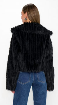 Show Me Your Mumu - Salt Lake City Cropped Faux Fur Jacket