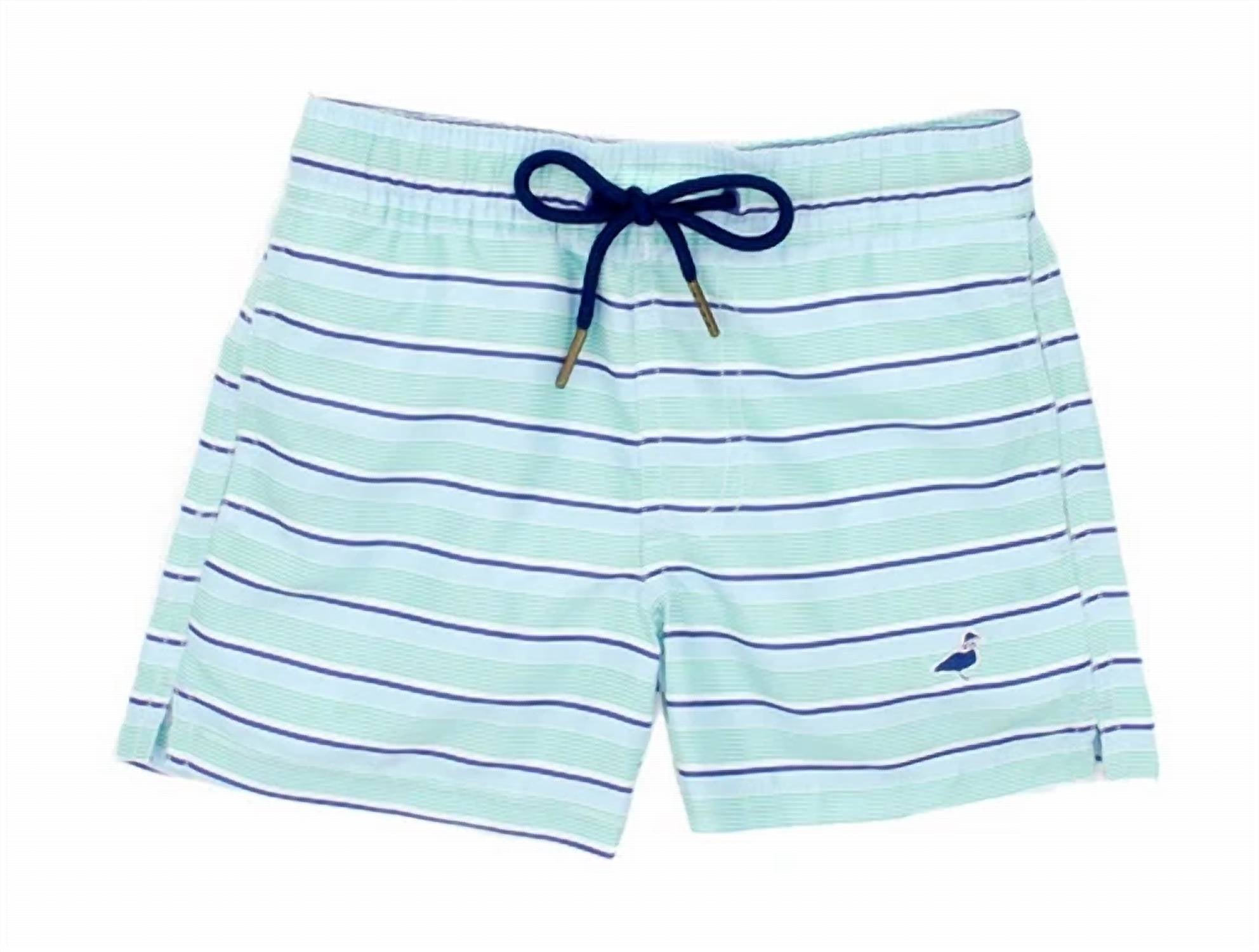 Properly Tied - Boy's Stripe Pull-on Swim Trunk