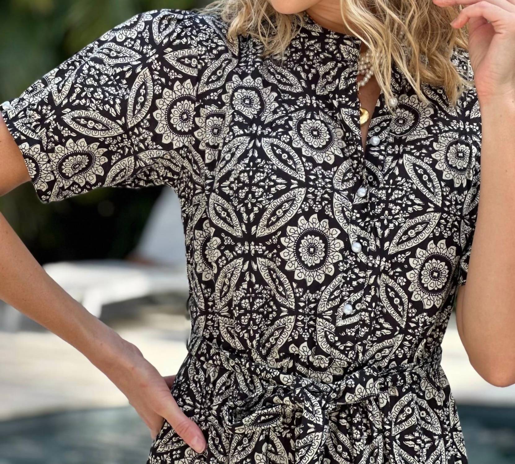 Just Darviny - Ibiza Short Sleeve Mini Dress
