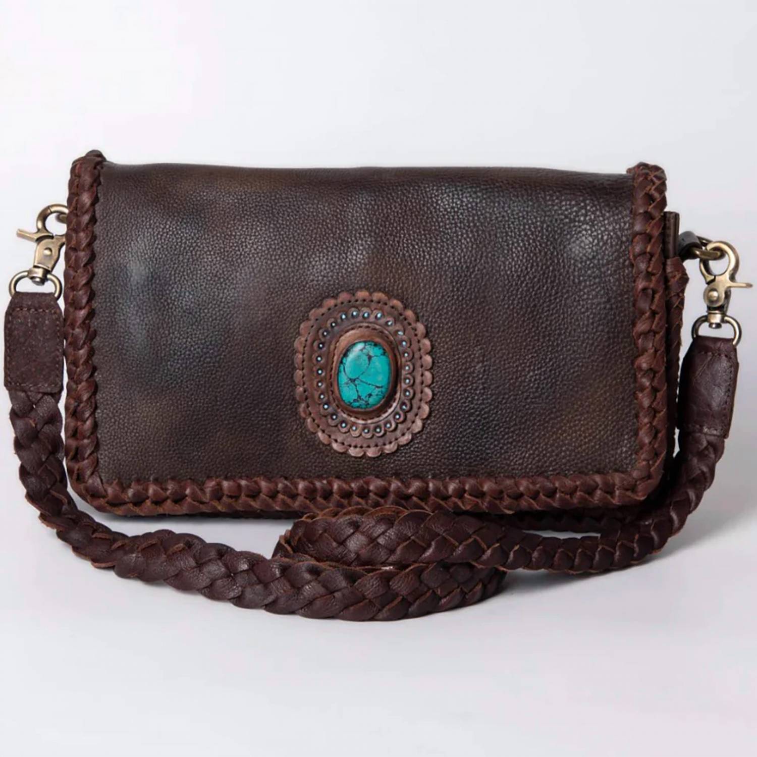 American Darling - Women's Smooth Leather Braid Purse
