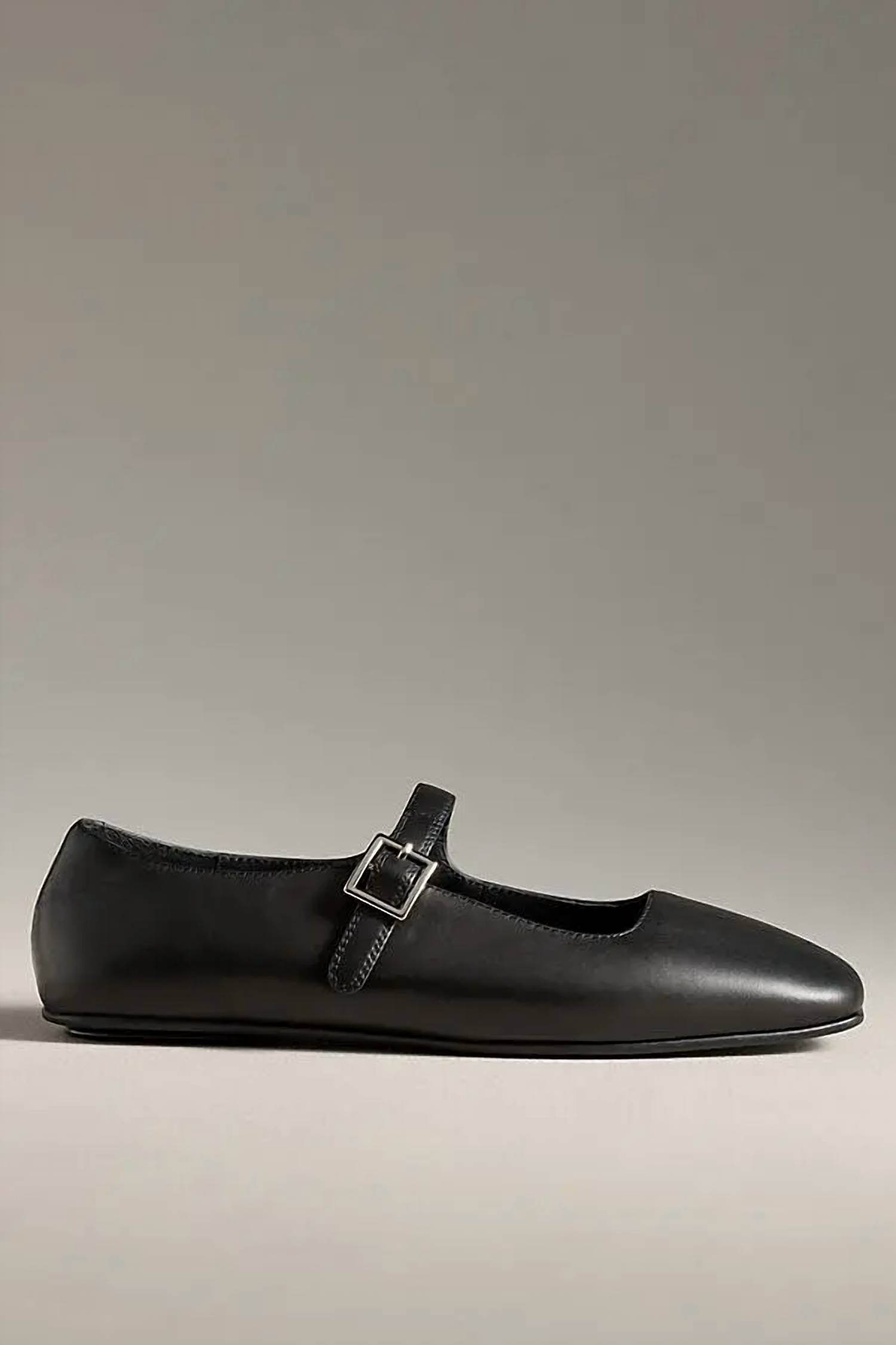 Jeffrey Campbell Women's Elise Leather Mary Jane Flats in black - women's flats - detail view