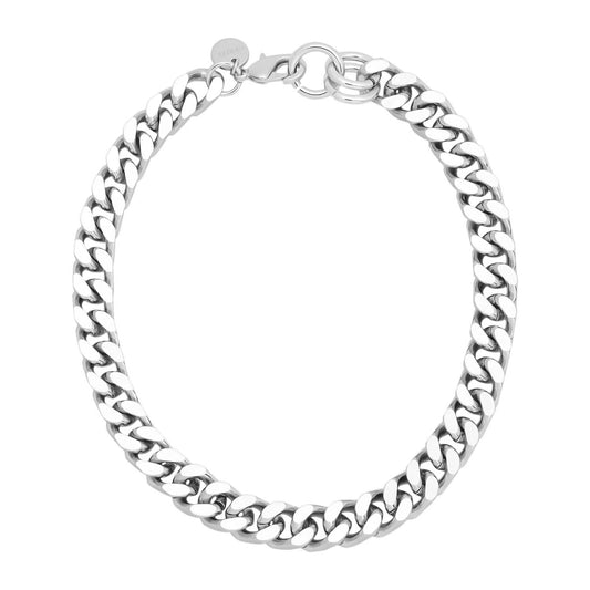 Eklexic - Women's Curb Chain And Clasp Choker