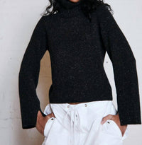 Autumn Cashmere - Split Sleeve Cuffed Detachable Snood Sweater