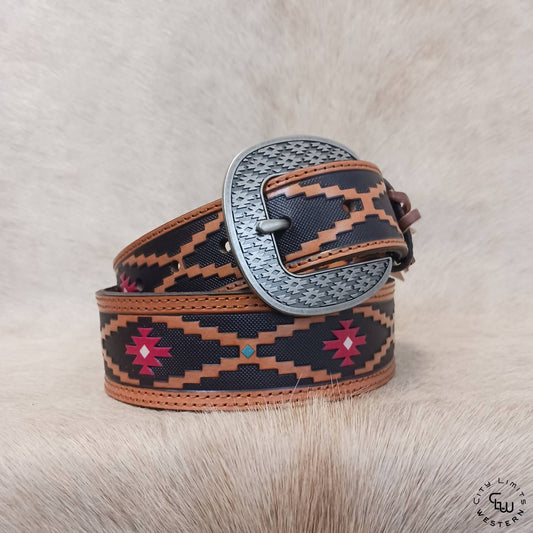 Red Dirt Hat Company - Men's Tapered Belt Tooled Southwest Belt