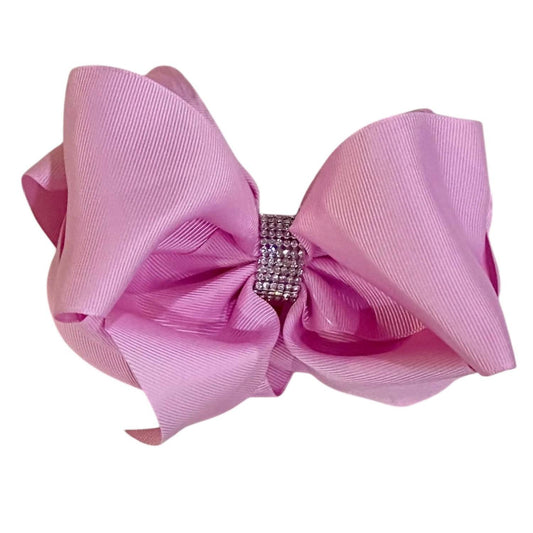 Kids Charm - Girls Hair Bow with Rhinestone Center