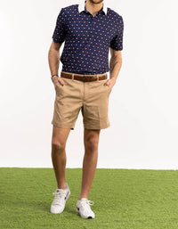 SMITH & QUINN Smitty Classic Polo in golf diamond navy - men's shirt