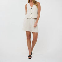 Esqualo - Linen Stripe Gilet