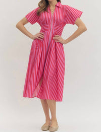 Entro - Socialite Stripe Midi Dress