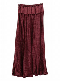 LAUREN MANOOGIAN Women's Luster Maxi Skirt in merlot - women's skirt - alternate view