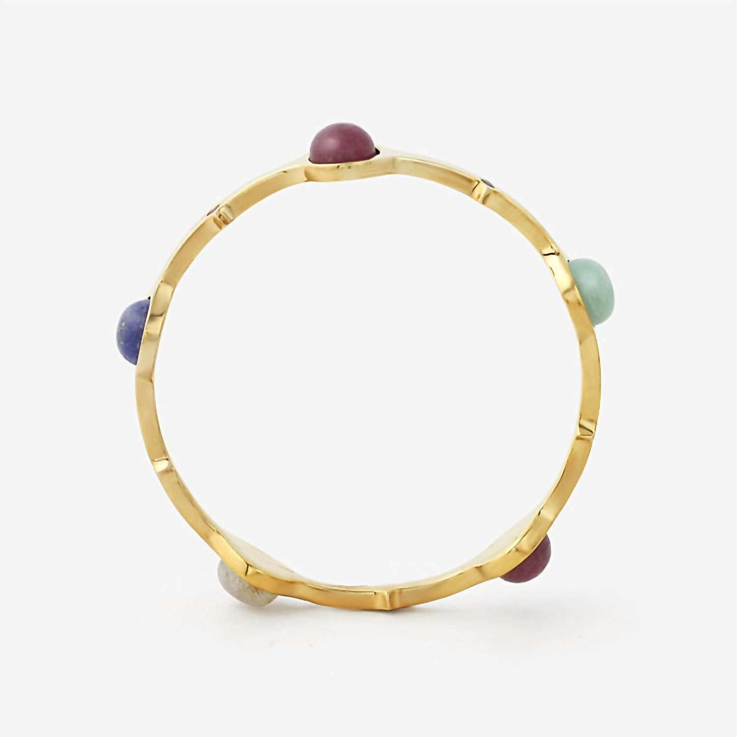 Avenue Chic - Women's Temple Muse Gemstone Stackable Bangle