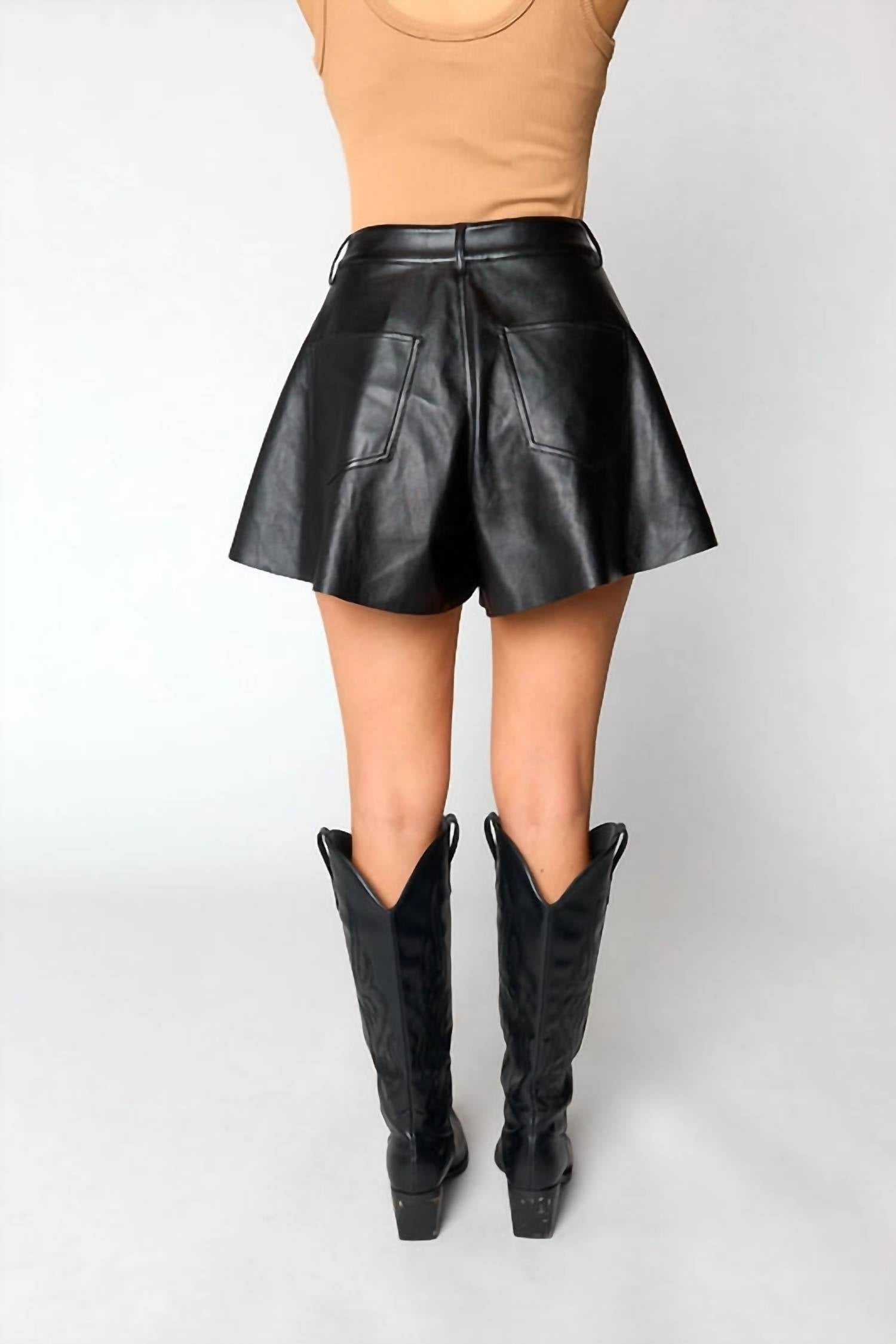 Buddylove - Emerson Vegan Leather Shorts