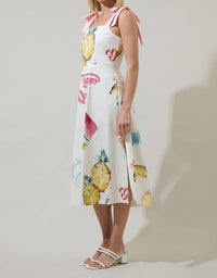 Sugarlips - Zahra Island Tyra Smocked Midi Dress