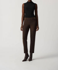 Joseph Ribkoff - Buckle Detail Pull On Slim Straight Ankle Pants