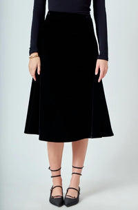 Endless Rose - Women's Velvet Circle Midi Skirt