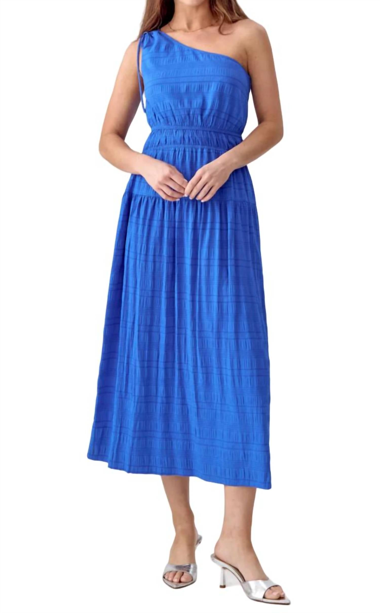 Greylin - Whitney One Shoulder Midi Dress