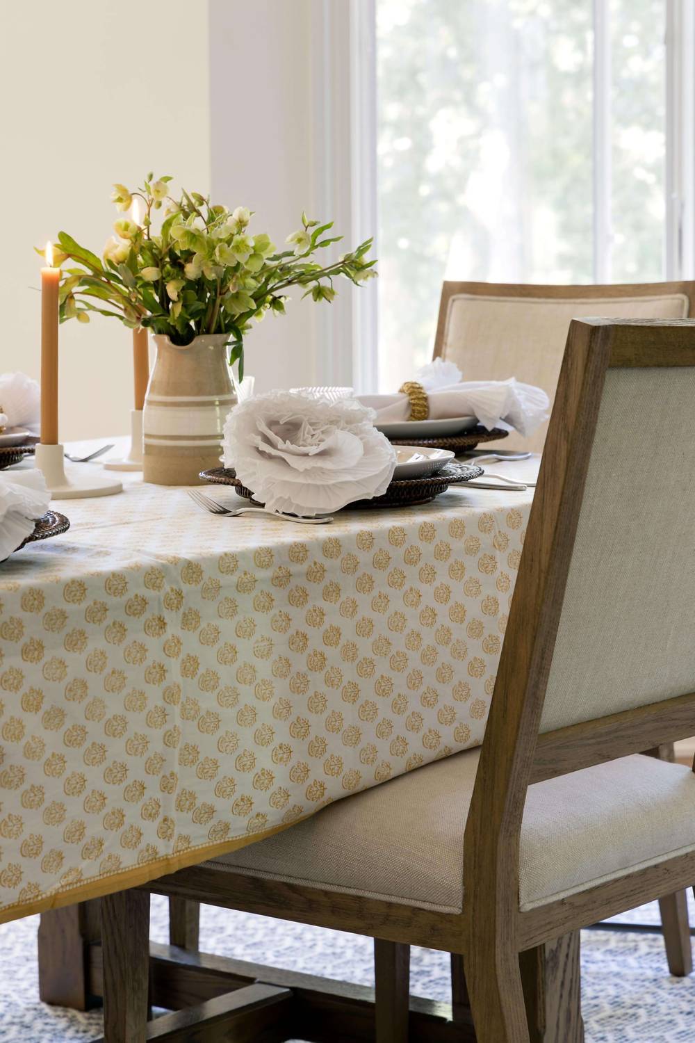 Pomegranate - Maeve Handblocked Tablecloth