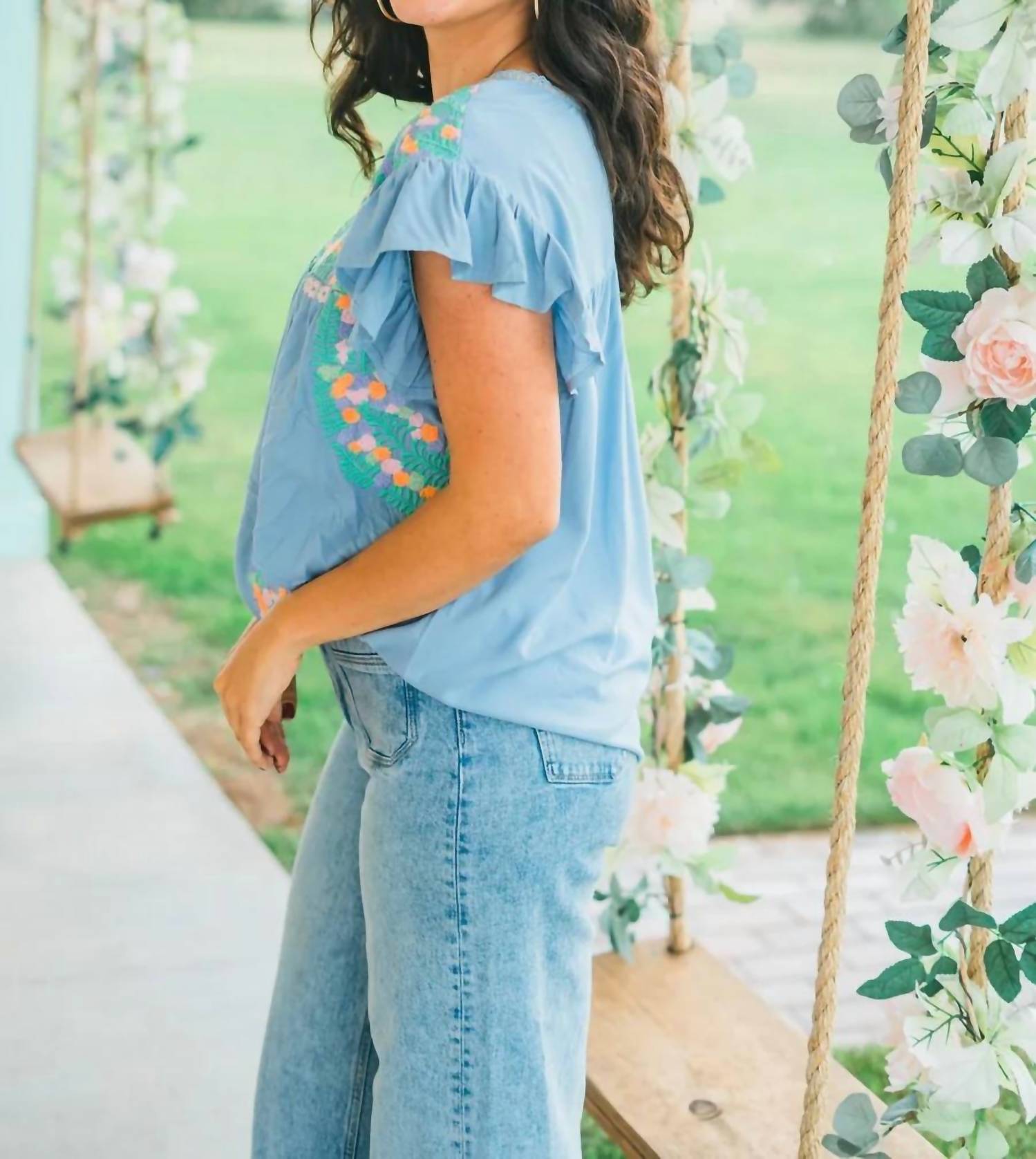Layerz Clothing - Addie Embroidered Tunic Top