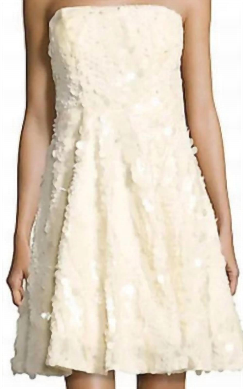 Nicole Miller - Strapless Embellished Mini Dress