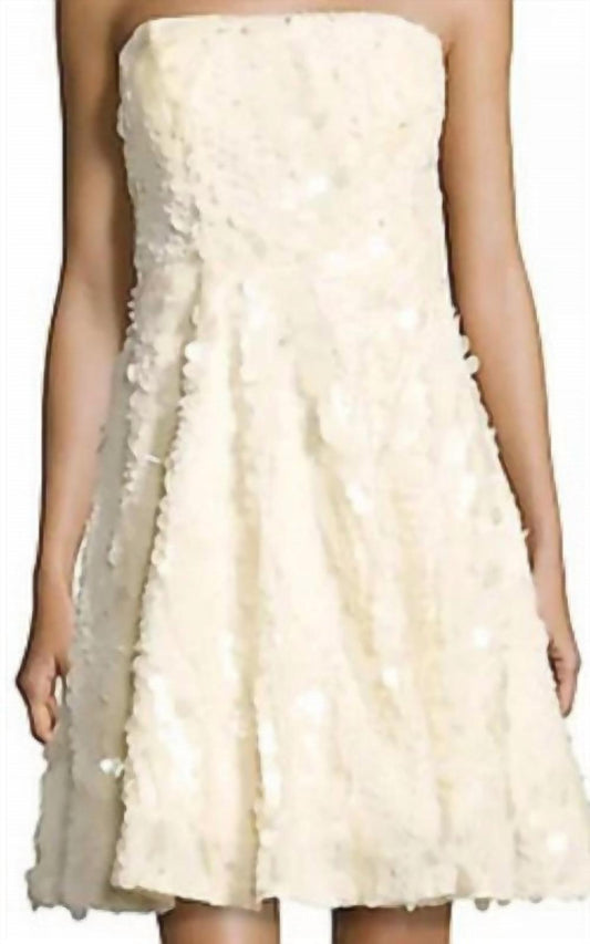 Nicole Miller - Strapless Embellished Mini Dress