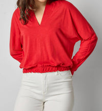 Lilla P - Shawl Collar Wedge Top