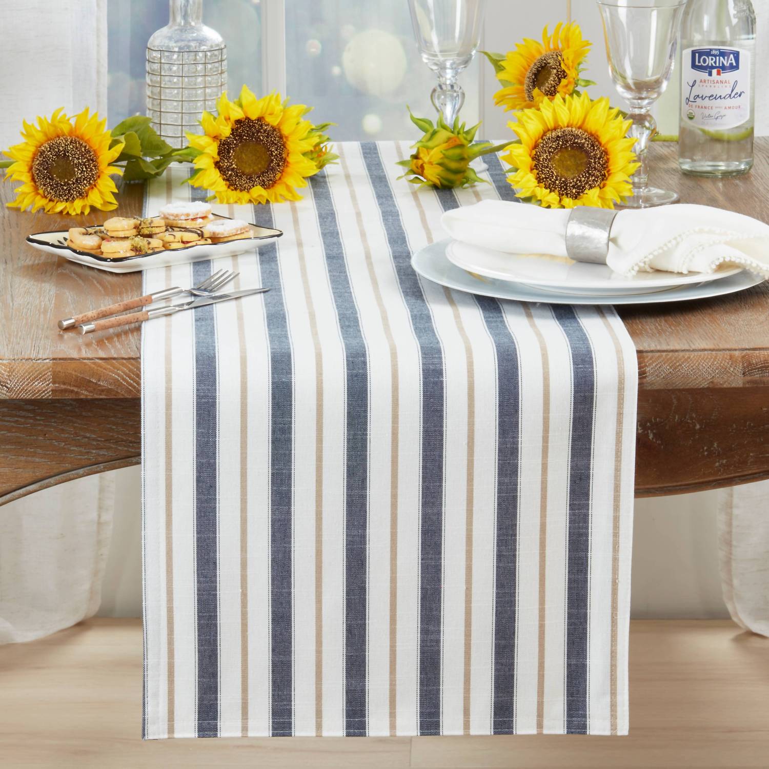 Saro Lifestyle - Modern Striped Table Runner 16"x90"