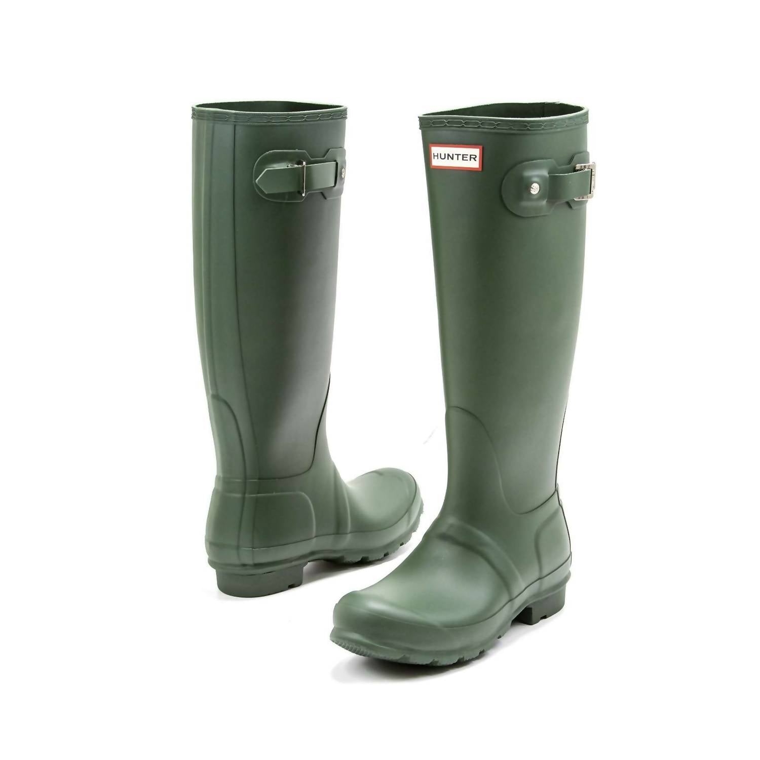 HUNTER Women's Original Tall Rain Boots in hunter green 1 - women's shoe - view 5