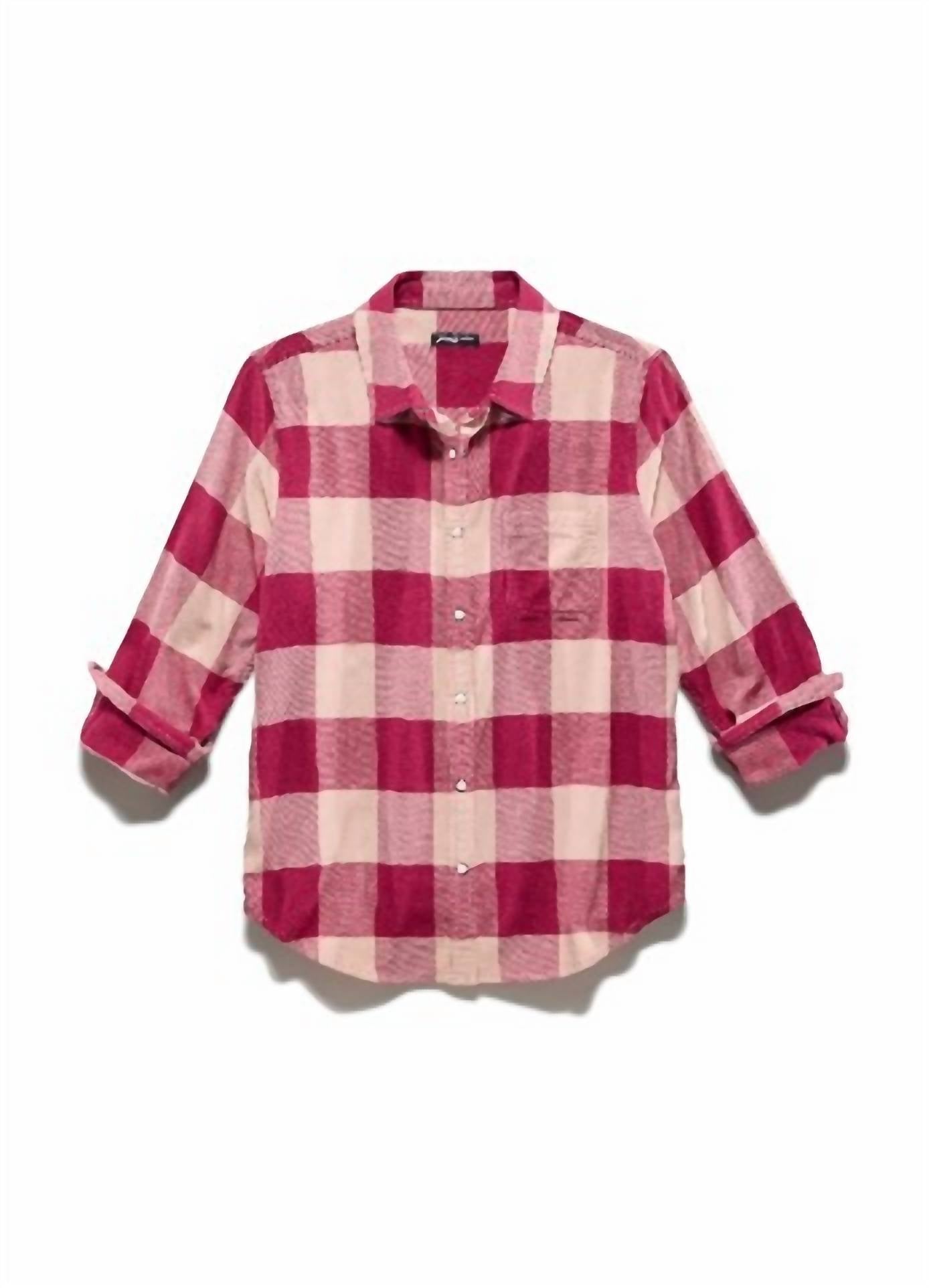 Flags & Anthem Georgianna Collared Neck Shirt in buffalo plaid - women's shirt - view 4