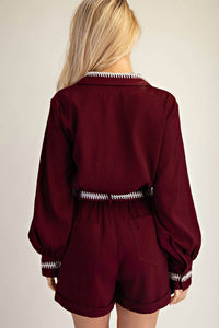 Glam - Stitched Grace Button-down Shirt
