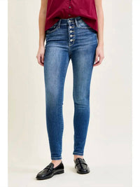 Judy Blue - Hi-rise Button Fly Skinny Jeans