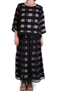 Luukaa - Overlay Stripe Maxi Skirt