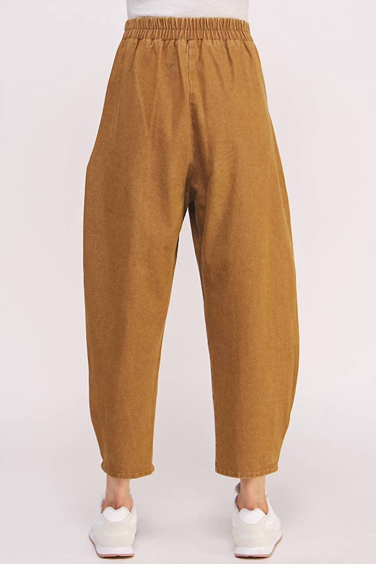 Jade By Jane - High Waist Pleated Baggy Ankle Trousers