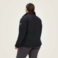 ARIAT Rebar Dri-tek Durastretch Insulated Jacket in port - women's jacket - detail view