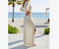 Peixoto - Resort-wear Wide Leg Pant & Crop Top Set