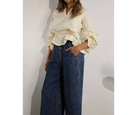 Mulla - Pleated In Back Cotton Blouse