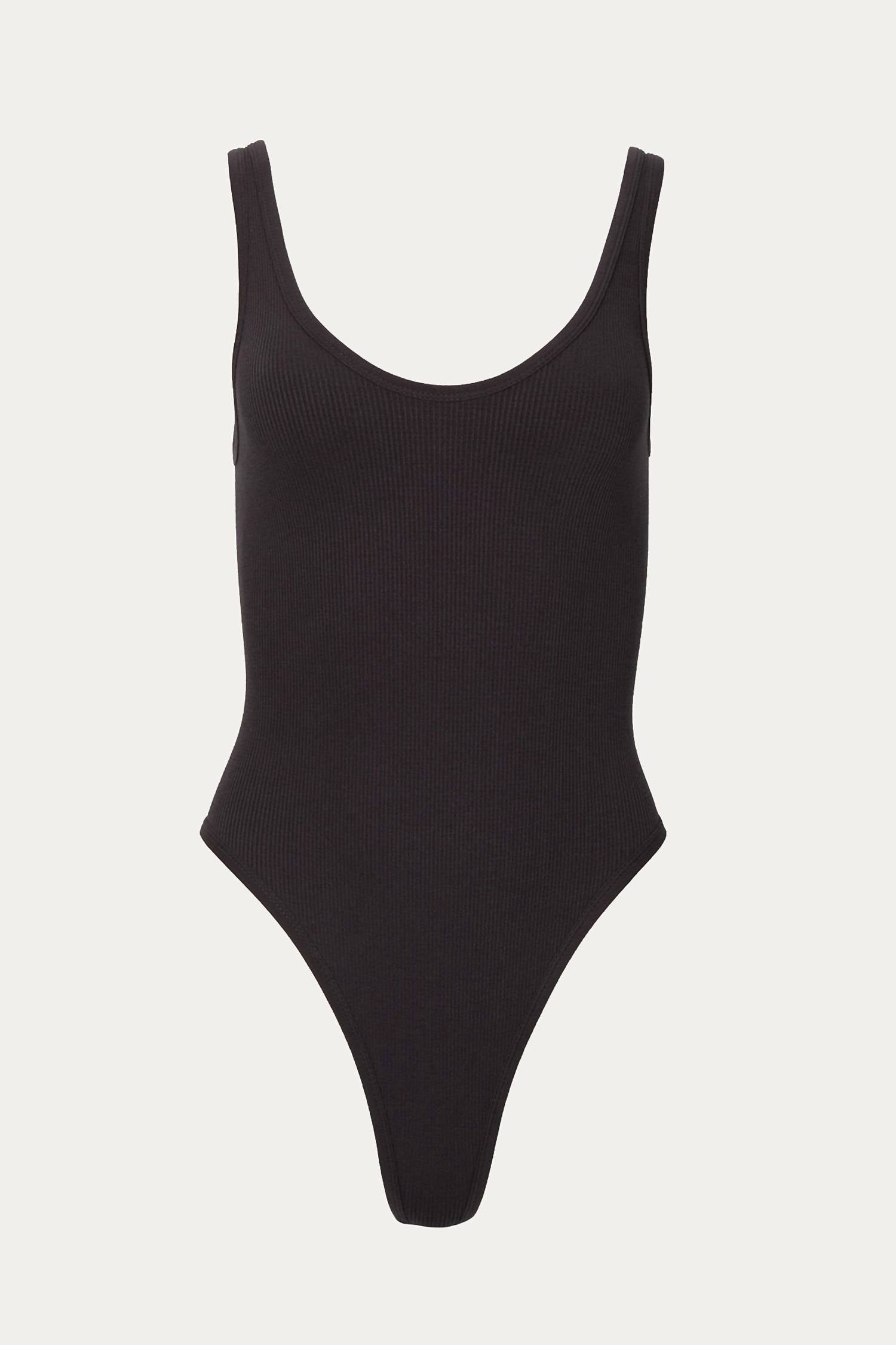 RIBBED STRETCH-MODAL BODYSUIT